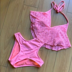 Pink One Piece bathing suit